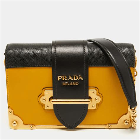 yellow prada bag|prada cahier mini bag.